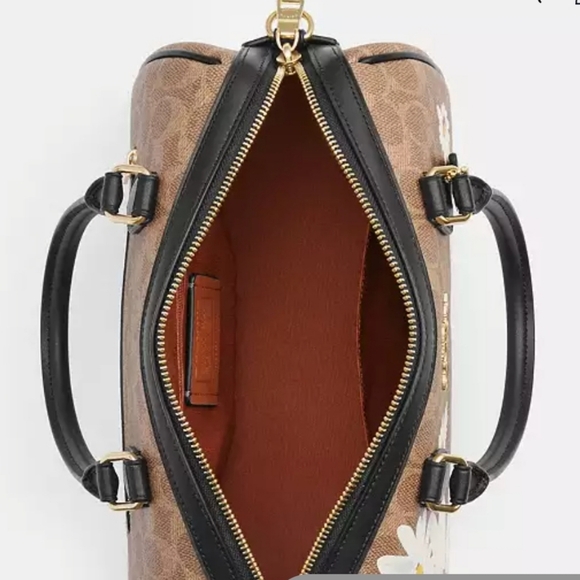 Coach Rowan Satchel In Signature Canvas With Floral Print - Picture 3 of 14